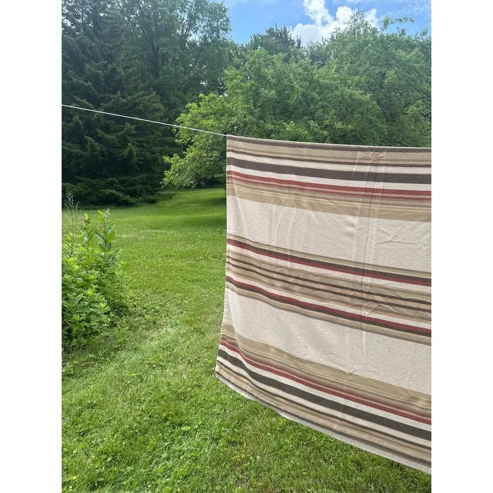 Ralph Lauren King Size RARE Northern Cape Cotton Striped Coverlet